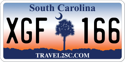 SC license plate XGF166