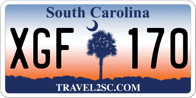 SC license plate XGF170