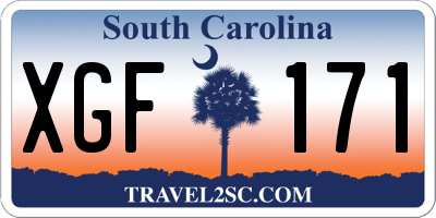 SC license plate XGF171