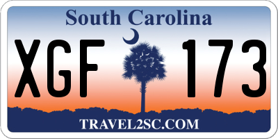 SC license plate XGF173
