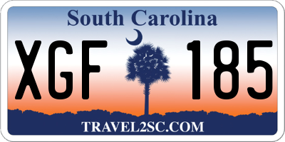 SC license plate XGF185