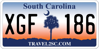 SC license plate XGF186
