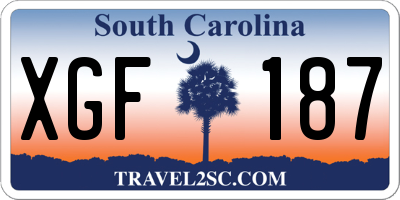 SC license plate XGF187