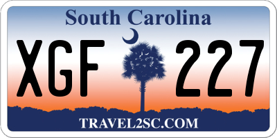 SC license plate XGF227