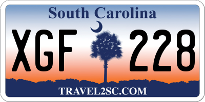 SC license plate XGF228