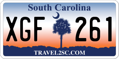 SC license plate XGF261