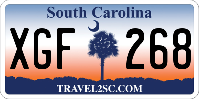 SC license plate XGF268