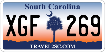 SC license plate XGF269