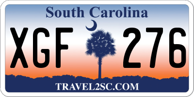 SC license plate XGF276