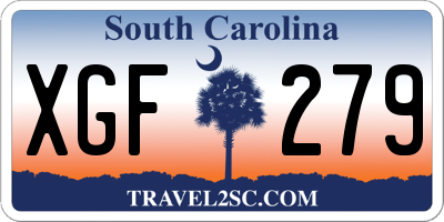 SC license plate XGF279