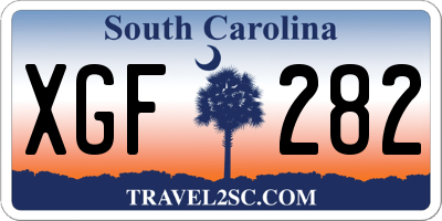 SC license plate XGF282