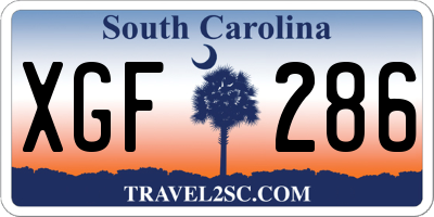 SC license plate XGF286