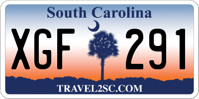 SC license plate XGF291