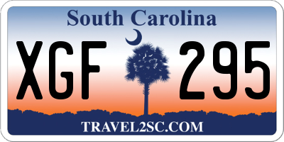 SC license plate XGF295