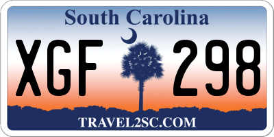 SC license plate XGF298