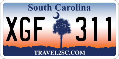SC license plate XGF311