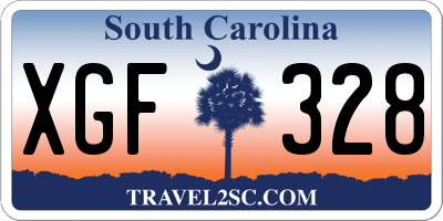 SC license plate XGF328