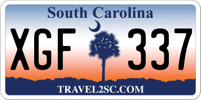 SC license plate XGF337