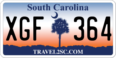 SC license plate XGF364