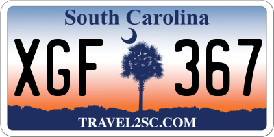 SC license plate XGF367