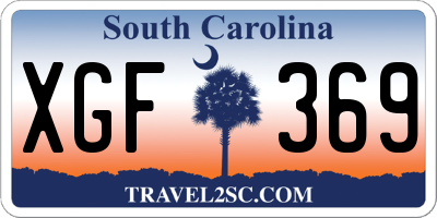 SC license plate XGF369