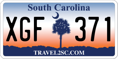 SC license plate XGF371