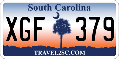SC license plate XGF379
