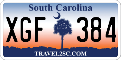 SC license plate XGF384