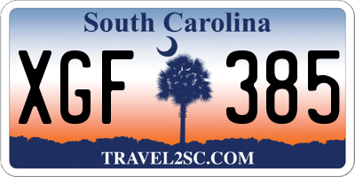 SC license plate XGF385