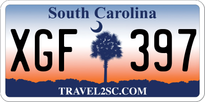 SC license plate XGF397