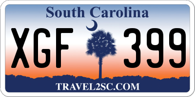 SC license plate XGF399