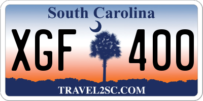 SC license plate XGF400