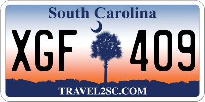 SC license plate XGF409