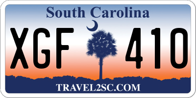 SC license plate XGF410