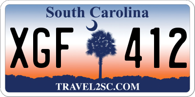 SC license plate XGF412