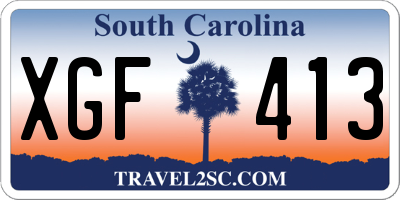 SC license plate XGF413