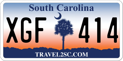 SC license plate XGF414