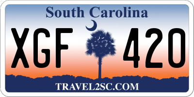 SC license plate XGF420