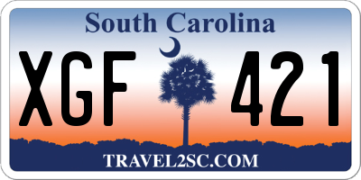 SC license plate XGF421