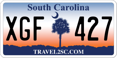 SC license plate XGF427