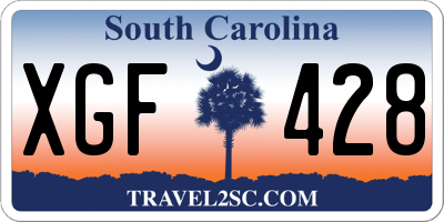 SC license plate XGF428