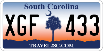 SC license plate XGF433