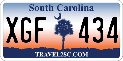 SC license plate XGF434
