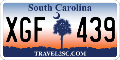 SC license plate XGF439