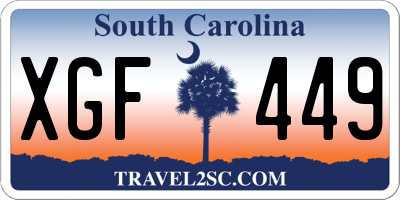 SC license plate XGF449