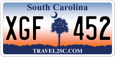 SC license plate XGF452
