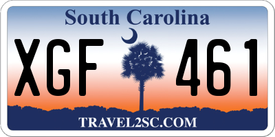 SC license plate XGF461