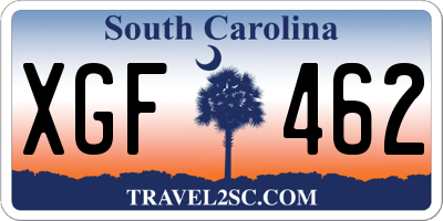 SC license plate XGF462