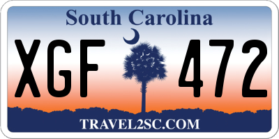 SC license plate XGF472