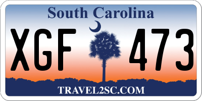 SC license plate XGF473